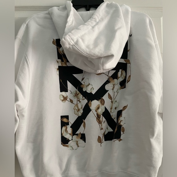 Off-white hoodie with design on back - Picture 4 of 9